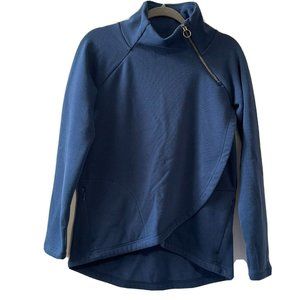 ATHLETA Cozy Karma Asym Pullover Sweater Size XS Enchanted Blue